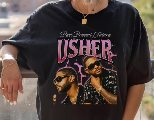 Usher Concert Graphic Tee, Usher Shirt for Fans, Vintage Usher Tshirt, Past Present Future Tour Shirt EXPRESS SHIPPING