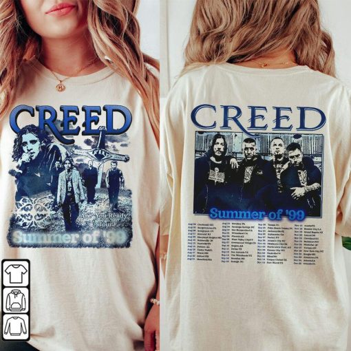 Creed Tour 2024 2 Sided Shirt, Summer Of ’99 World Tour Rock Country Shirt, Hoodie, Sweatshirt