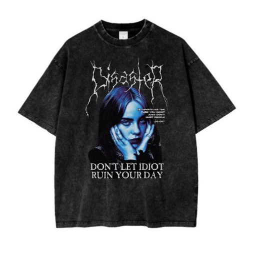 Disaster Billie Eilish Mineral Wash T-Shirt, Billie Eilish Graphic Tee, Trendy Music Artist Shirt, Billie Eilish tshirt, billie eilish merch