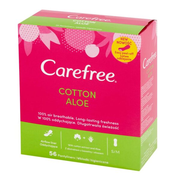 CAREFREE COTTON PROTEGESLIP ALOE PACK 56UN