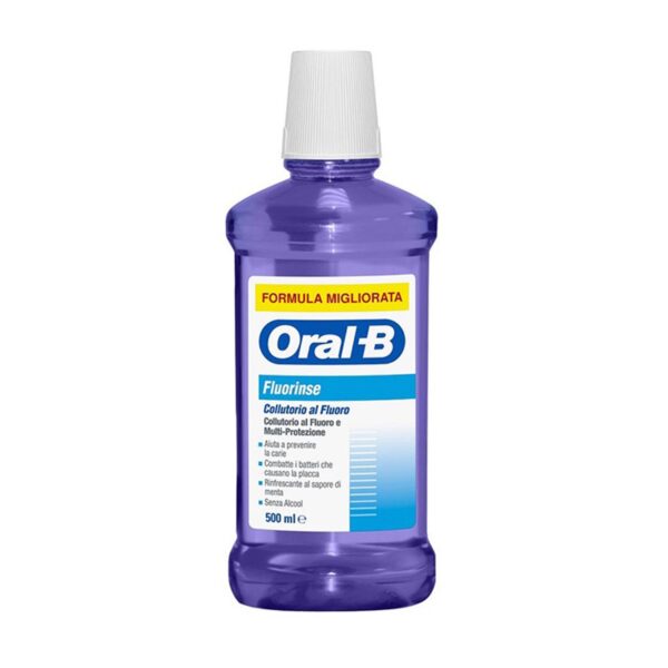 ORAL B FLUORINSE COLUTORIO SIN ALCOHOL 500ML