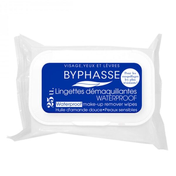 BYPHASSE WATERPROOF TOALLITAS HUMEDAS DESMAQUILLANTES PACK 25UN