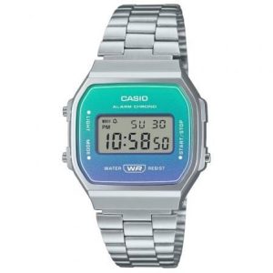 Reloj digital Casio Vintage Iconic A168WER-2AEF / 39 mm / plateado y azul