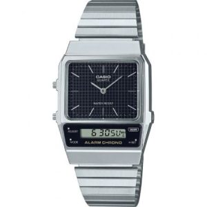 Reloj Casio Vintage Edgy Analógico y Digital AQ-800E-1AEF/ 41mm/ Plata y Negro