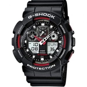 Reloj Casio G-Shock Trend Analógico y Digital GA-100-1A4ER/ 55mm/ Negro y Rojo