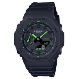 Reloj Casio G-Shock Trend Analógico y Digital GA-2100-1A3ER/ 49mm/ Negro y Verde