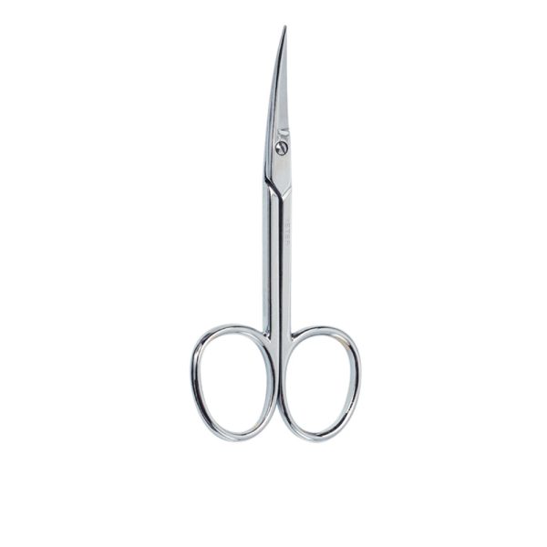 TIJERAS manicura pieles curvadas cromadas 1 pz