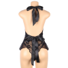 QUEEN LINGERIE PELUCHE DE ENCAJE SIN ESPALDA EN V PROFUNDA - Imagen 12