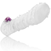 OHMAMA - FUNDA DE PENE TEXTURIZADA CON BALA VIBRANTE CON PUNTA ANCHA
