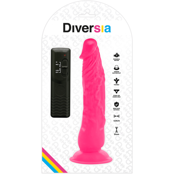 DIVERSIA - VIBRADOR FLEXIBLE 21 CM - ROSA - Imagen 8