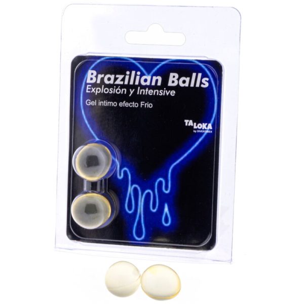 TALOKA - 2 BOLAS BRASILEÑAS EFECTO VIBRACIÓN GEL FRÍO Y EXCITANTE