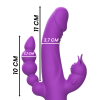 INTENSO - CASANOVA VIBRADOR CONEJO SILICONA TRIPLE MOTOR MORADO - Imagen 4