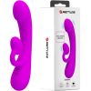 PRETTY LOVE - VIBRADOR Y ESTIMULADOR DE SILICONA SINCERE MORADO