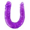 DILDO DOBLE EN JALEA FLEXIBLE LILA