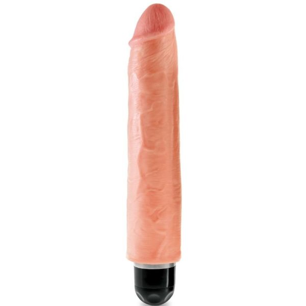 KING COCK 25.4 CM VIBRANTE RÍGIDO - CARNE