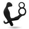 ADDICTED TOYS PLUG ANAL CON DOBLE ANILLO PARA EL PENE Y TESTICULOS NEGROS - Imagen 2