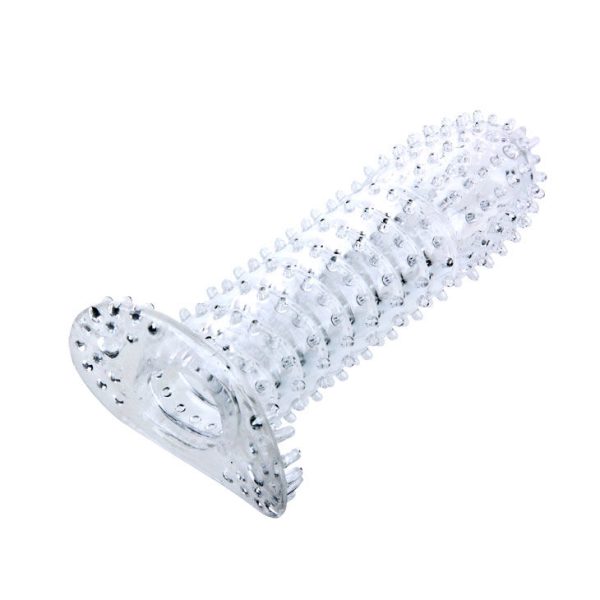PENIS SLEEVE WITH STIMULATING POINTS CLEAR 14 CM - Image 2