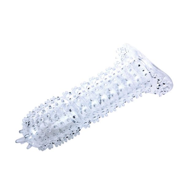 PENIS SLEEVE WITH STIMULATING POINTS CLEAR 14 CM - Image 3