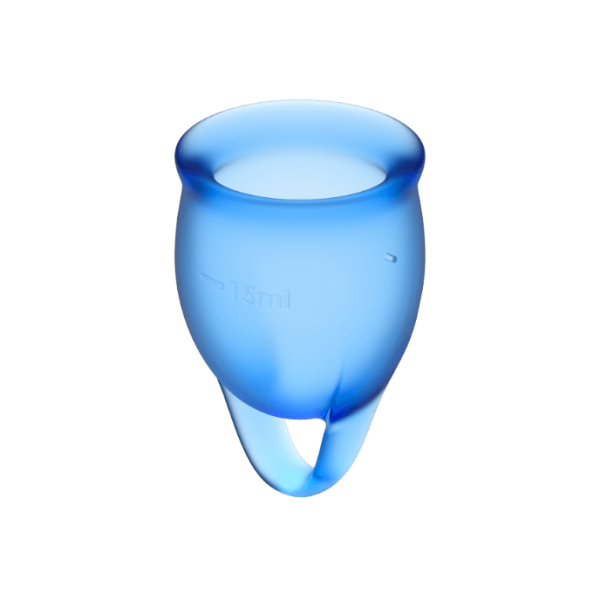 SATISFYER SINTA-SE CONFIANTE CUP MENSTRUAL ESCURO AZUL 15 + 20ML - Image 2