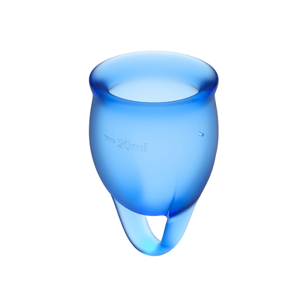 SATISFYER SINTA-SE CONFIANTE CUP MENSTRUAL ESCURO AZUL 15 + 20ML - Image 3