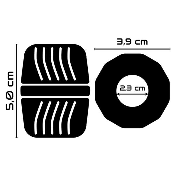 POWERING ANEL PARA PÊNIS SUPER FLEXÍVEL E RESISTENTE 5 CM PR11 PRETO - Image 3