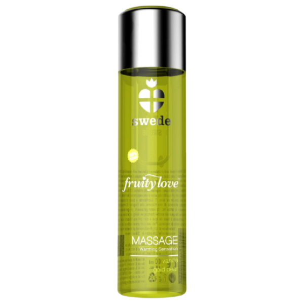 SWEDE FRUITY LOVE ÓLEO DE MASSAGEM EFEITO DE AQUECIMENTO BAUNILHA E PÊRA DOURADA 120 ML.