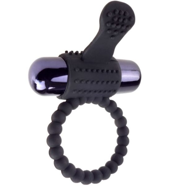 ANEL VIBRANTE DE SILICONE PRETO FANTASY C-RING