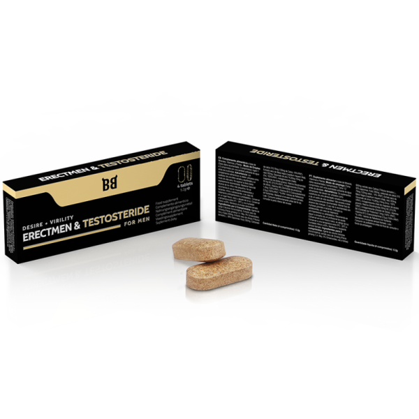 BLACKBULL BY SPARTAN - ERECTMEN  TESTOSTERIDE POWER E TESTOSTERONA PARA HOMENS 4 C PSULAS - Image 2