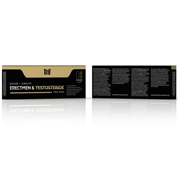 BLACKBULL BY SPARTAN - ERECTMEN  TESTOSTERIDE POWER E TESTOSTERONA PARA HOMENS 4 C PSULAS - Image 3
