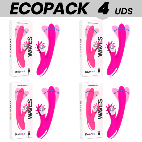 ECOPACK 4 UNIDADES - DIVERSIA BUNNY WAVES 24 CM