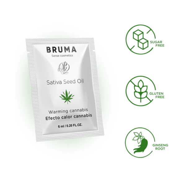 BRUMA - SATIVA SEED OIL SLIDING GEL AQUECEDOR SABOR CANNABIS 6 ML - Image 3