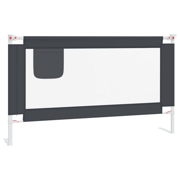 Barra segurança p/ cama infantil tecido 140x25 cm cinza-escuro - Image 2