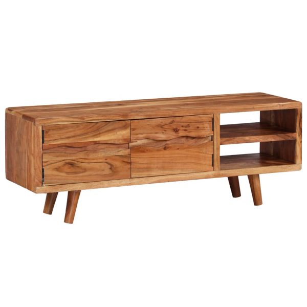 Móvel de TV madeira maciça c/ portas esculpidas 117x30x40 cm - Image 11