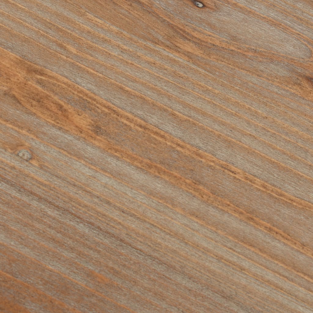 Secretária pedestal duplo madeira abeto maciça aço 120x50x76cm - Image 11