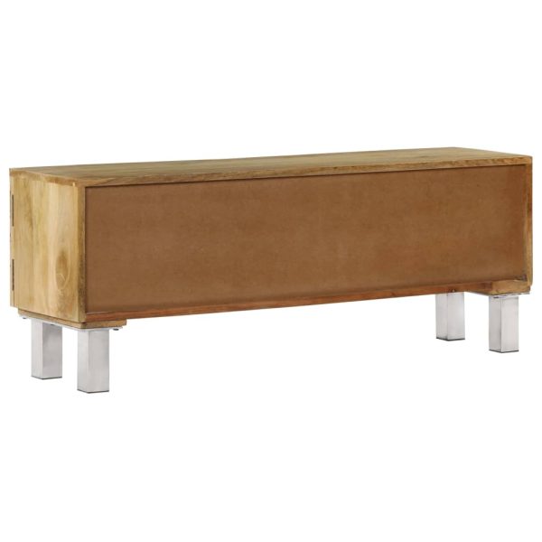 Móvel de TV em madeira de mangueira maciça 118x30x45 cm - Image 5