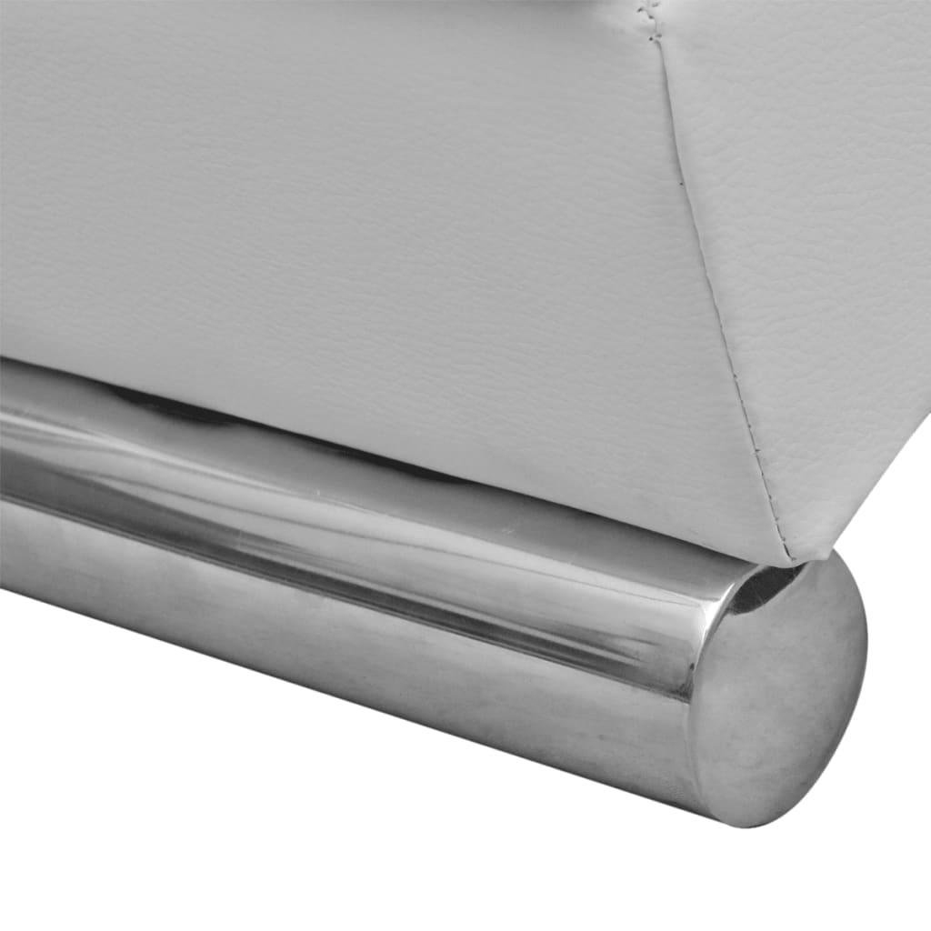 Chaise longue couro artificial branco - Image 3