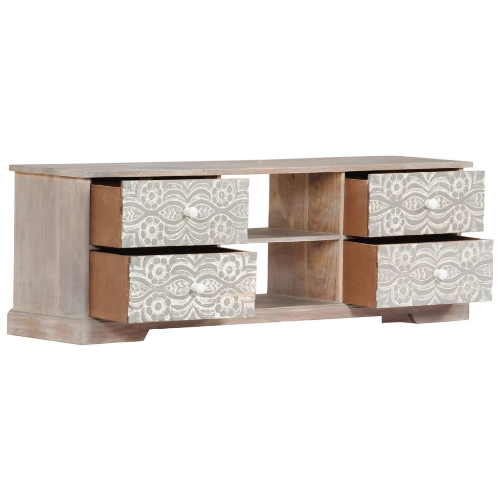 Móvel de TV 120x30x40 cm madeira de acácia maciça - Image 5