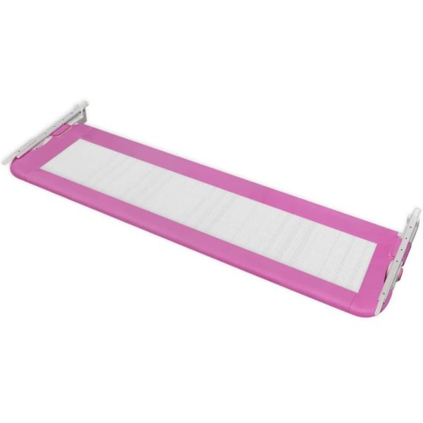 Barra de segurança para cama de criança 2 pcs 150x42 cm rosa - Image 5