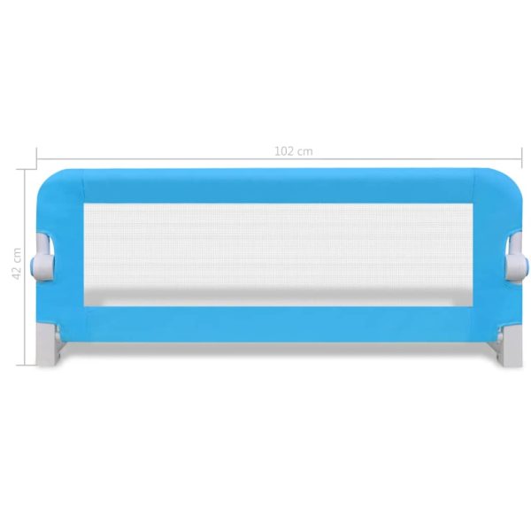 Barra de segurança para cama de criança 2 pcs 102x42 cm azul - Image 7
