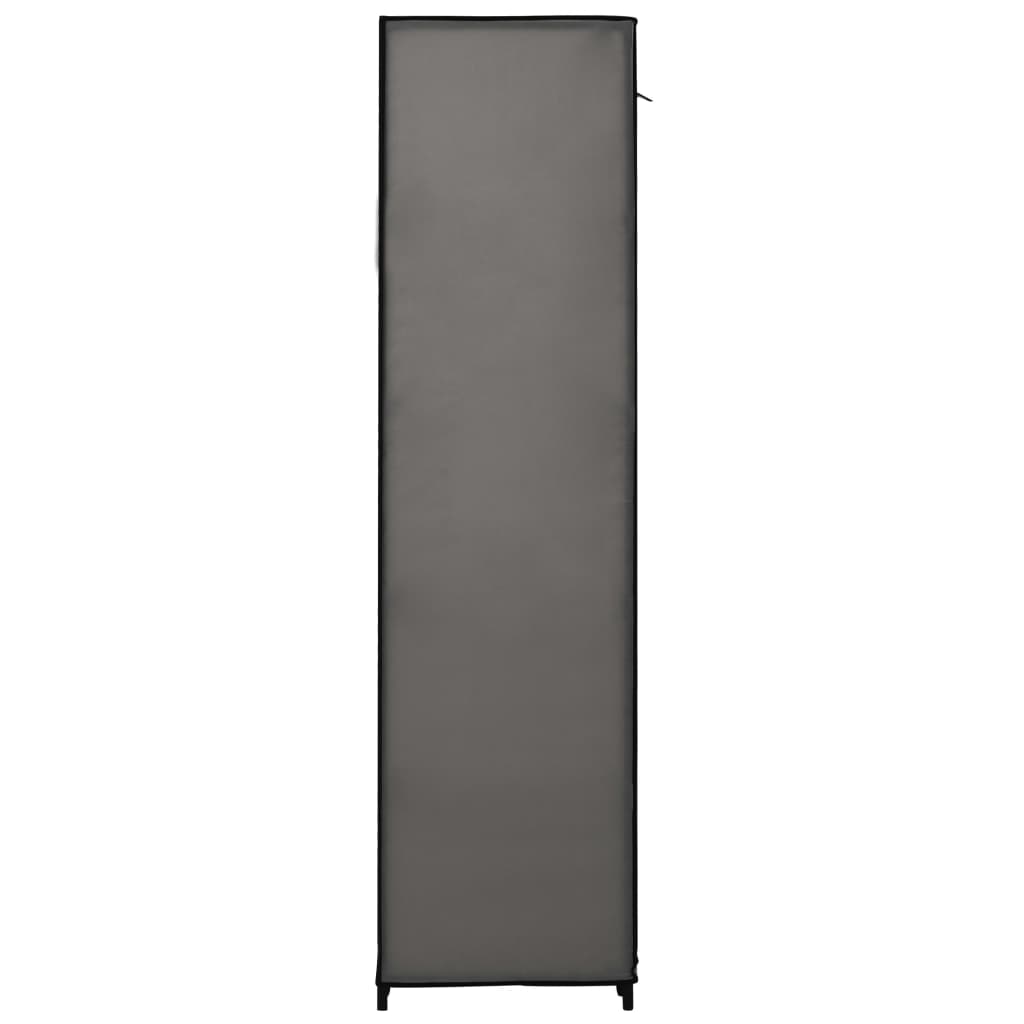 Roupeiro c/ compartimentos e varões 150x45x176 cm tecido cinza - Image 6