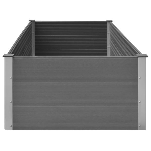 Canteiro elevado para jardim 200x100x54 cm WPC cinzento - Image 5