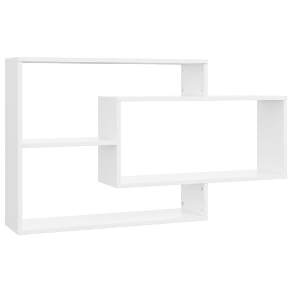 Prateleiras de parede 104x20x58,5cm contraplacado branco - Image 2