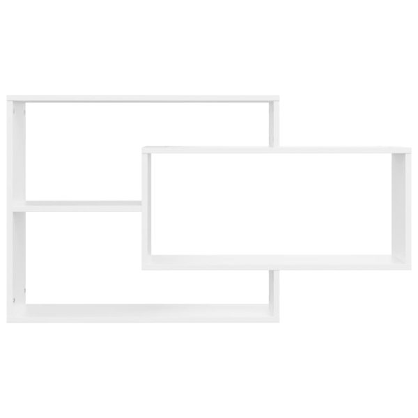 Prateleiras de parede 104x20x58,5cm contraplacado branco - Image 4