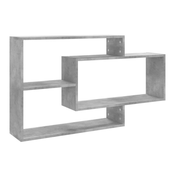 Prateleiras parede 104x20x58,5cm contraplacado cinzento cimento - Image 2