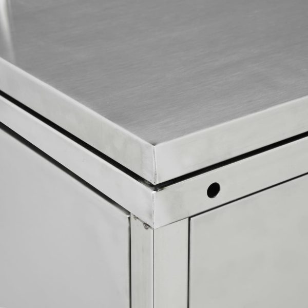 Abrigo para caixote do lixo 240 L aço inoxidável - Image 6