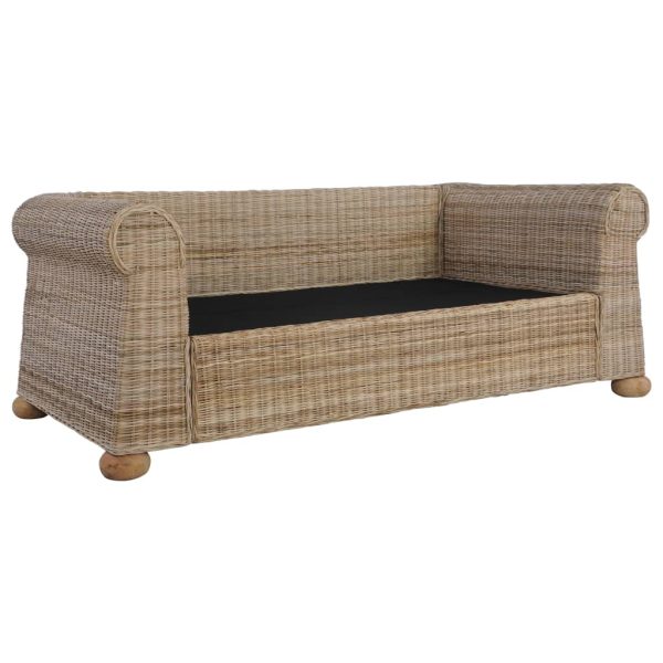 2 pcs conjunto de sofás com almofadões vime natural - Image 4