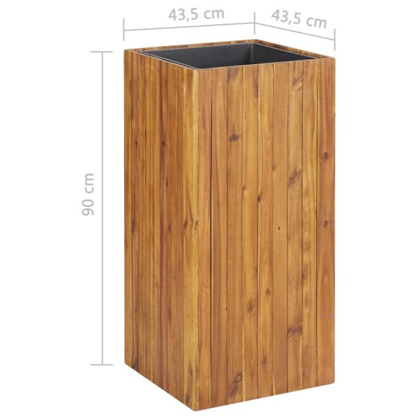 Vaso/floreira de jardim 43,5x43,5x90 cm acácia maciça - Image 8