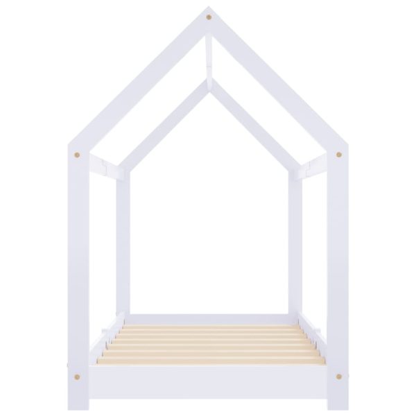 Estrutura de cama para crianças 80x160 cm pinho maciço branco - Image 5
