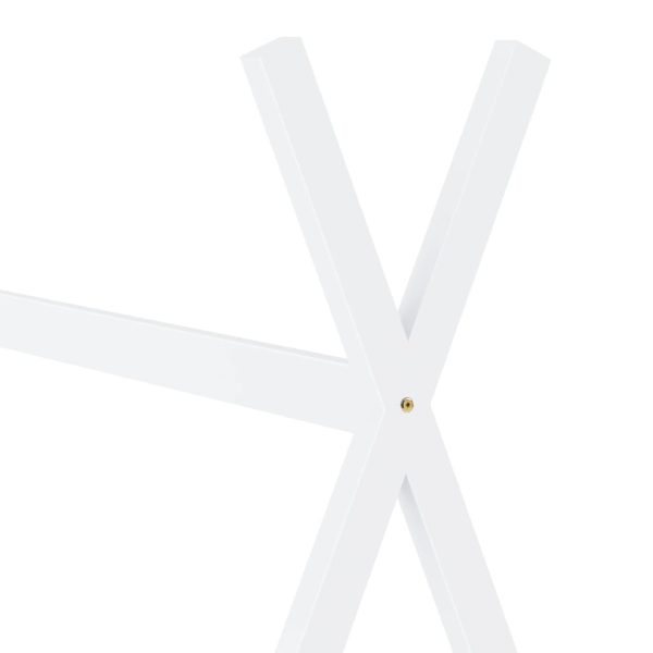 Estrutura de cama para crianças 70x140 cm pinho maciço branco - Image 5