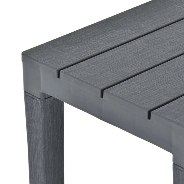 Mesa de jardim com 2 bancos plástico antracite - Image 9